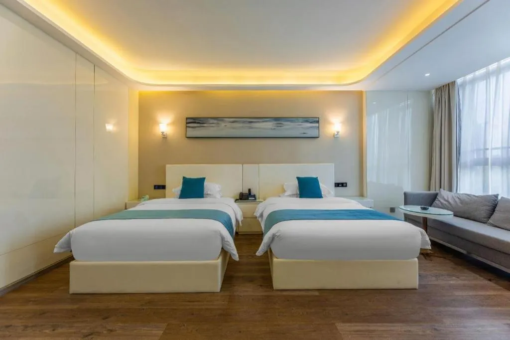 Bed in Echarm Hotel Wuhan Wusheng Road Metro Station Cade Square