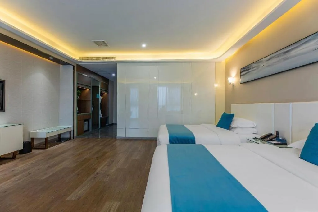 Bed in Echarm Hotel Wuhan Wusheng Road Metro Station Cade Square