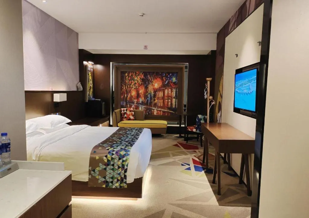 Bed in Borrman Hotel Wuhan Hankou Railway Station Metro Station