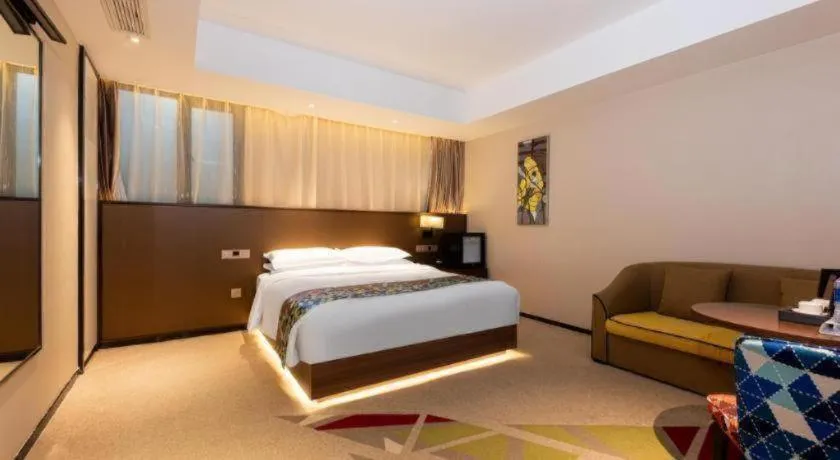 Bed in Borrman Hotel Wuhan Hankou Railway Station Metro Station