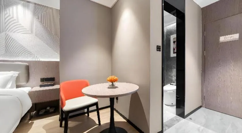 Bed in Borrman Hotel Deyang Wuzhou Square