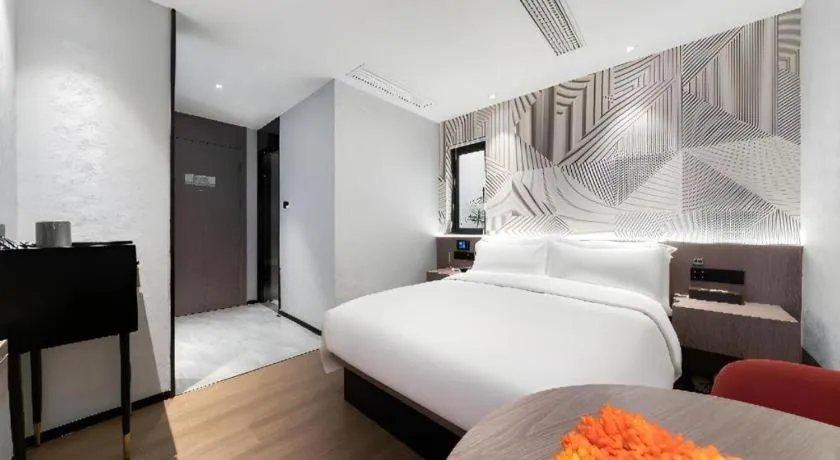 Bed in Borrman Hotel Deyang Wuzhou Square