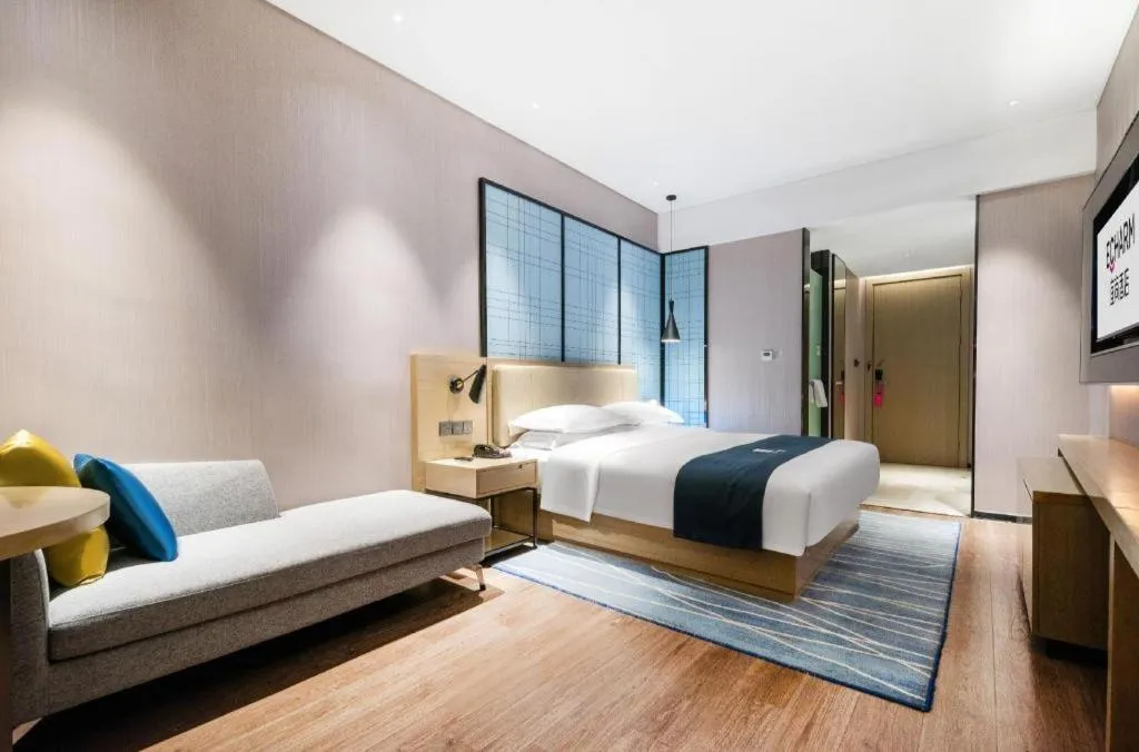 Bed in Echarm Hotel Wuhan Huashan