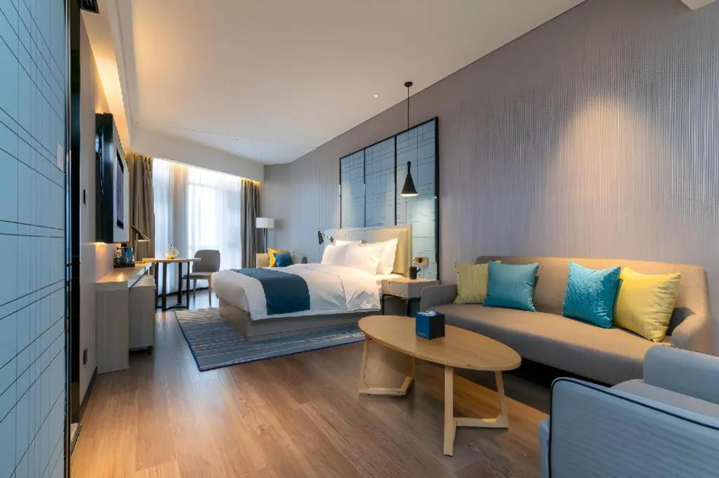 Bed in Echarm Hotel Wuhan Huashan