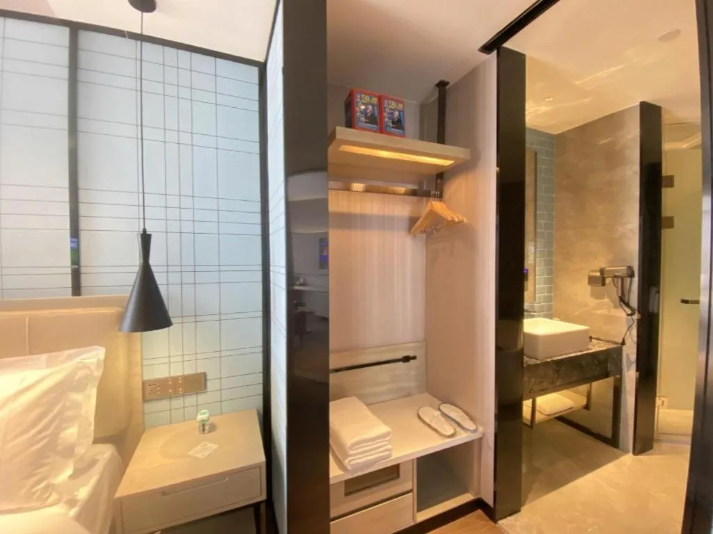 Bed in Echarm Hotel Wuhan Huashan