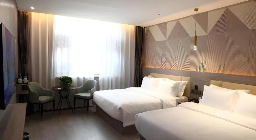 Bed in Borrman Hotel Pingyi Beifang Shicaicheng Mingde Road