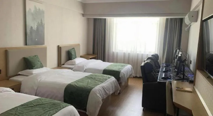 Bed in GreenTree Inn Luoyang Henan University of Science and Technology