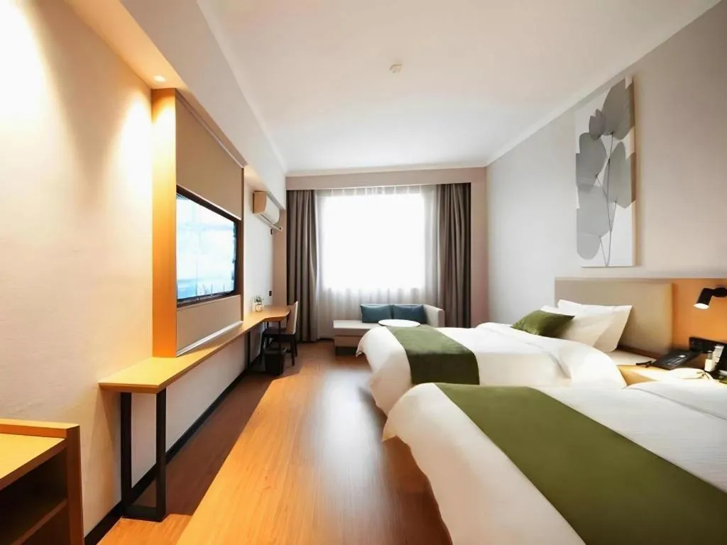 Bed in GreenTree Inn Luoyang Henan University of Science and Technology