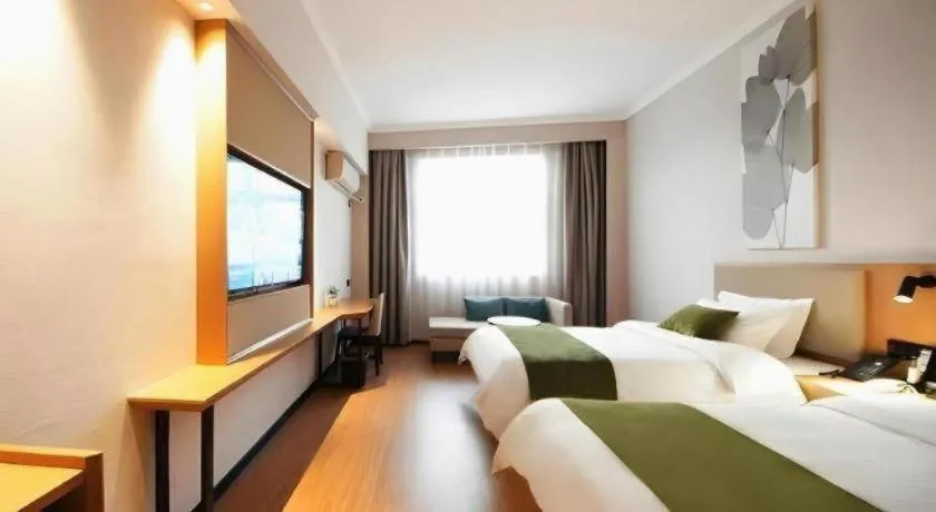 Bed in GreenTree Inn Luoyang Henan University of Science and Technology