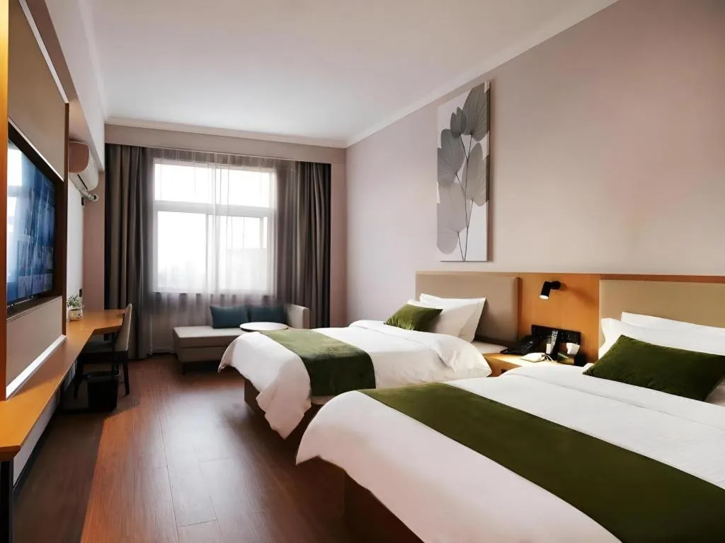 Bed in GreenTree Inn Luoyang Henan University of Science and Technology