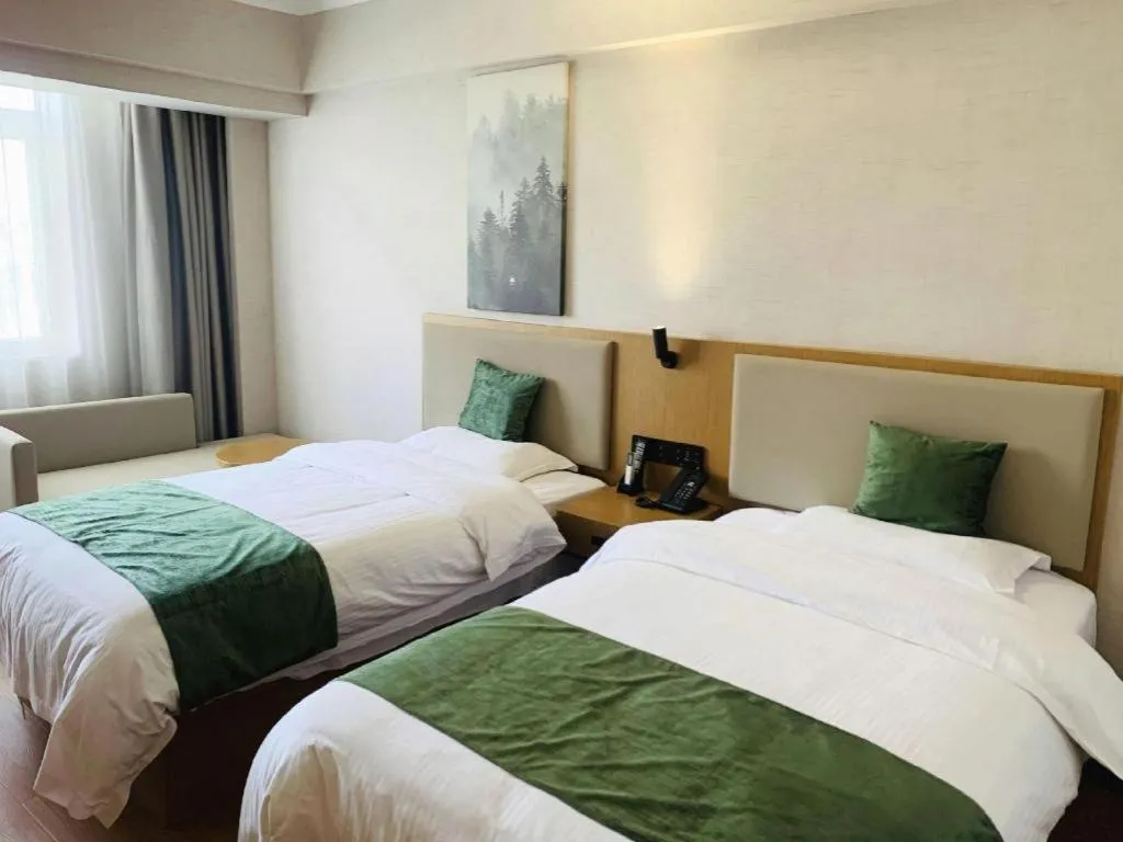 Bed in GreenTree Inn Luoyang Henan University of Science and Technology