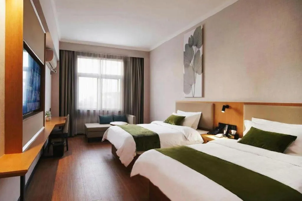 Bed in GreenTree Inn Luoyang Henan University of Science and Technology