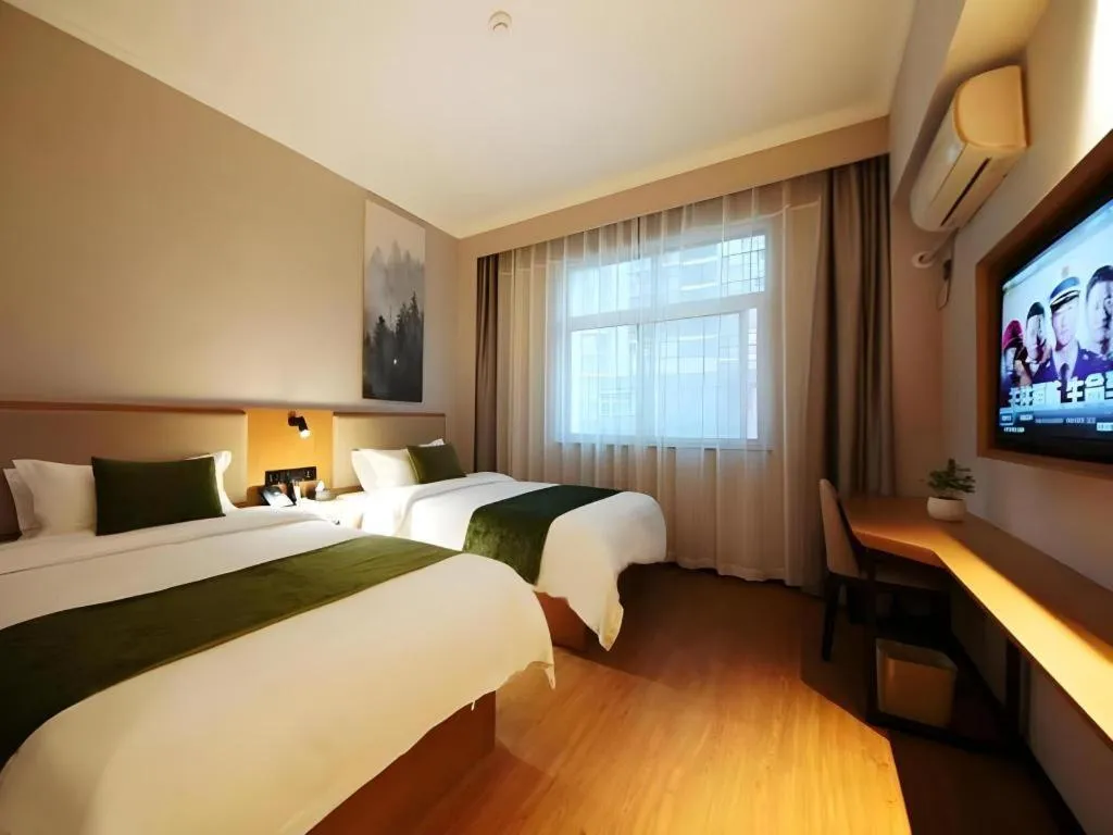 Bed in GreenTree Inn Luoyang Henan University of Science and Technology