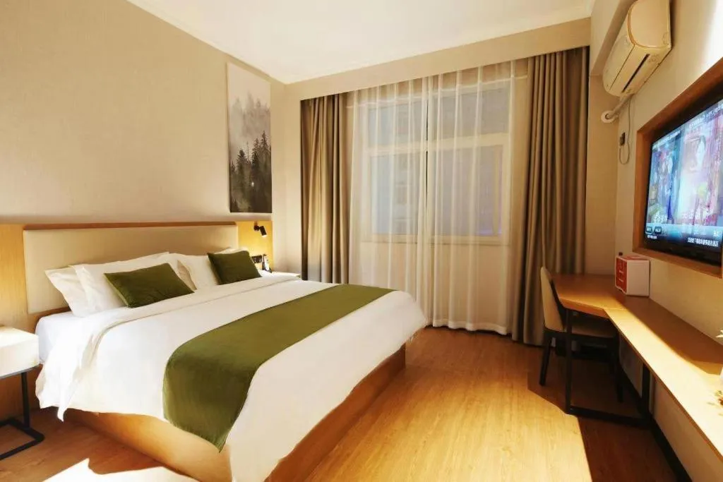 Bed in GreenTree Inn Luoyang Henan University of Science and Technology