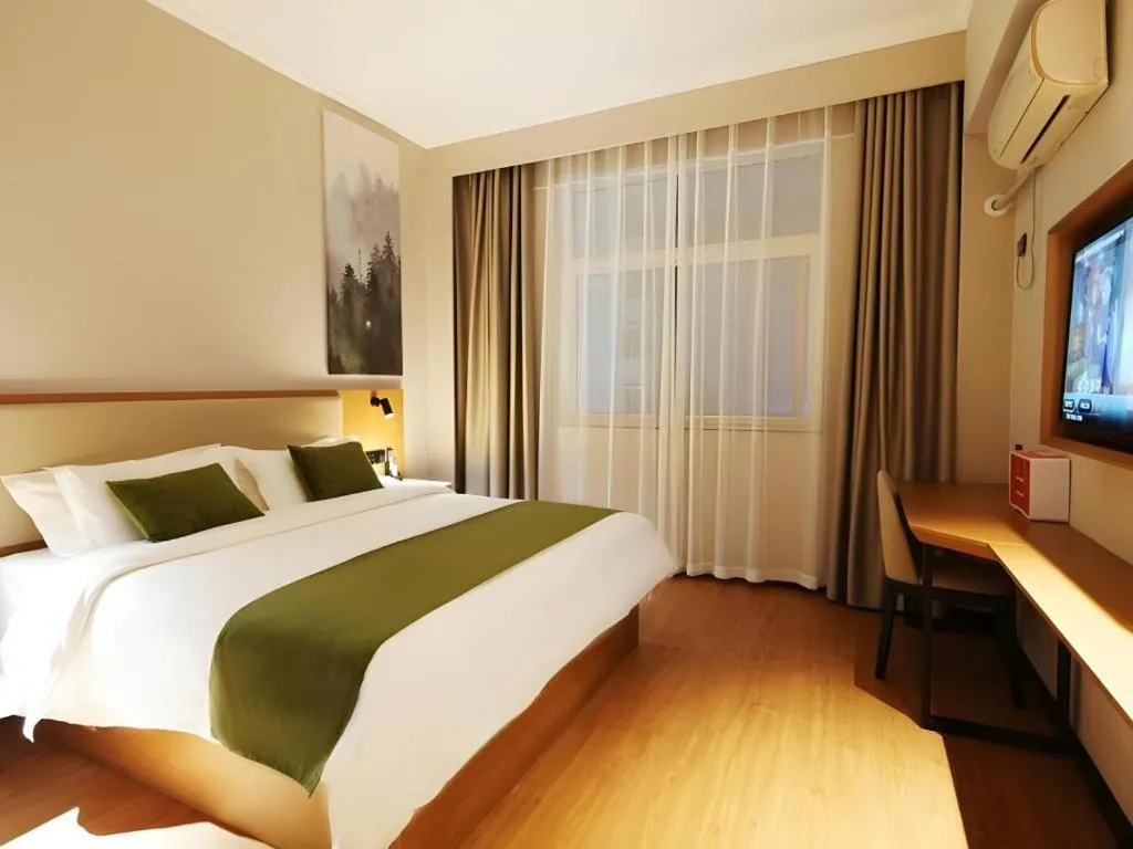 Bed in GreenTree Inn Luoyang Henan University of Science and Technology