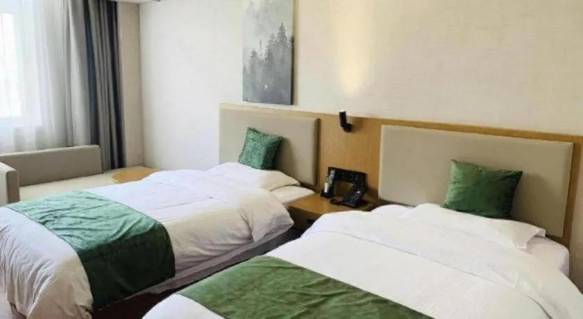 Bed in GreenTree Inn Luoyang Henan University of Science and Technology