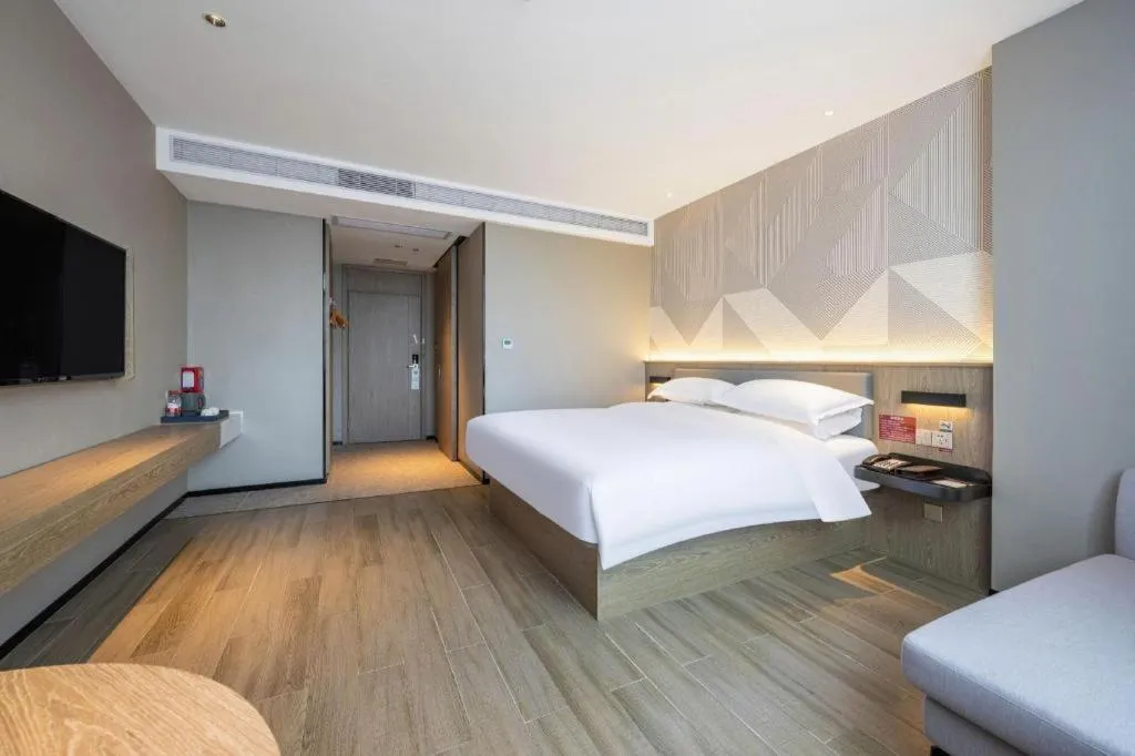 Bed in Borrman Hotel Wuhan Yellow Crane Tower Fuxing Road Metro Station