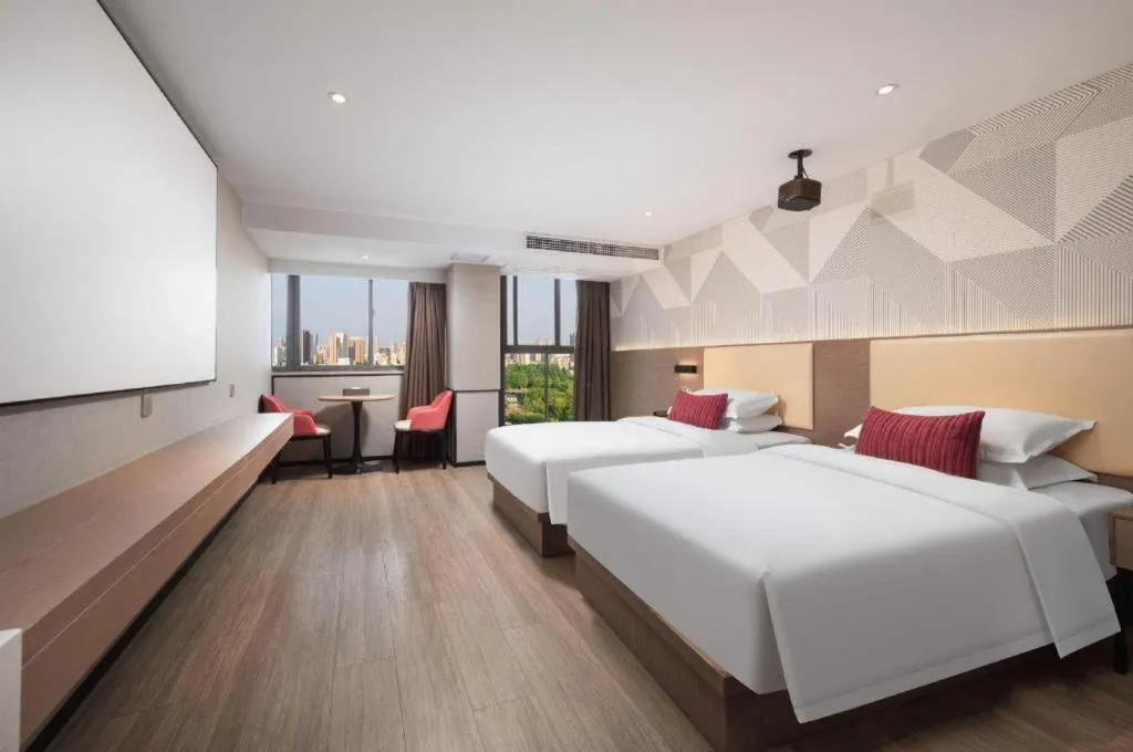 Bed in Borrman Hotel Wuhan Yellow Crane Tower Fuxing Road Metro Station