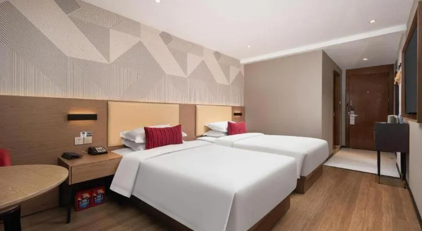 Bed in Borrman Hotel Wuhan Yellow Crane Tower Fuxing Road Metro Station