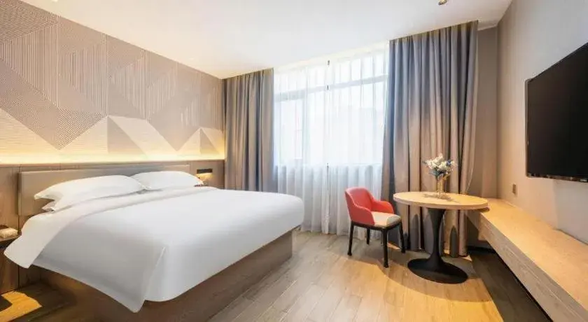 Bed in Borrman Hotel Wuhan Yellow Crane Tower Fuxing Road Metro Station Bed in Borrman Hotel Wuhan Yellow Crane Tower Fuxing Road Metro Station