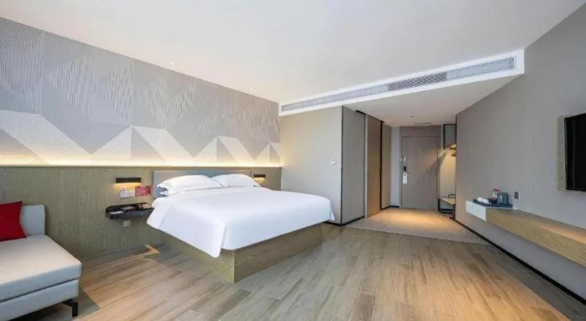Bed in Borrman Hotel Wuhan Yellow Crane Tower Fuxing Road Metro Station