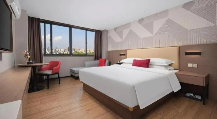 Bed in Borrman Hotel Wuhan Yellow Crane Tower Fuxing Road Metro Station