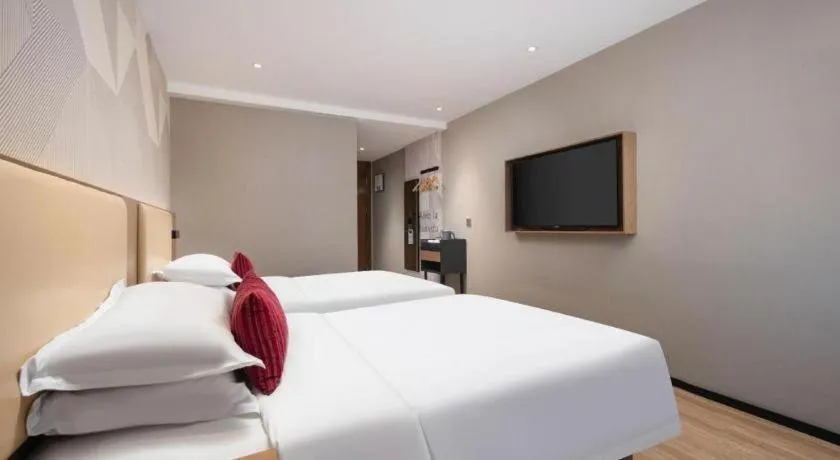 Bed in Borrman Hotel Wuhan Yellow Crane Tower Fuxing Road Metro Station