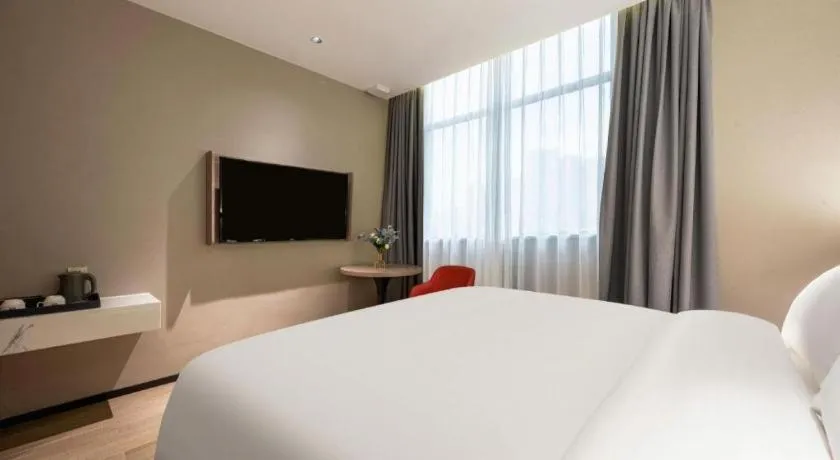 Bed in Borrman Hotel Wuhan Yellow Crane Tower Fuxing Road Metro Station