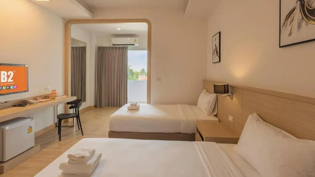 Bed in B2 Map Ta Phut Boutique & Budget Hotel