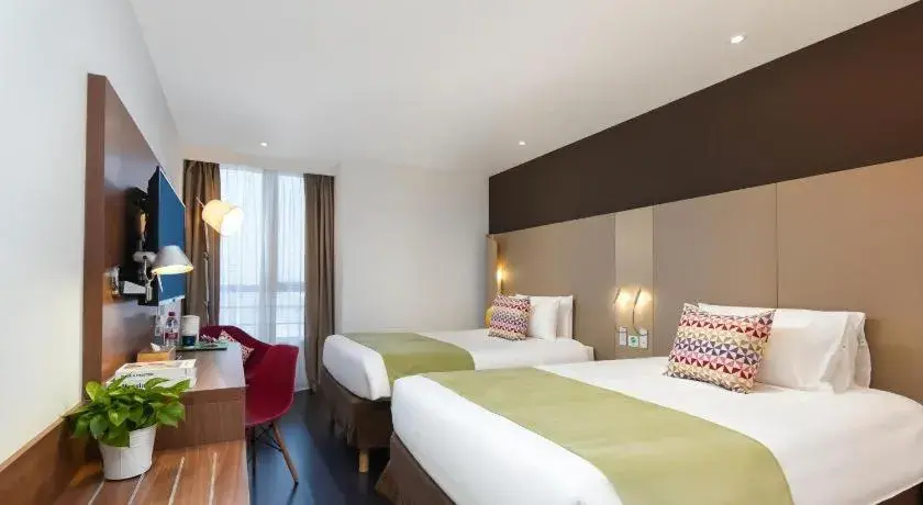 Bed in Campanile Hotel Suzhou Dushu Lake Tongyuan Road South Metro Station Bed in Campanile Hotel Suzhou Dushu Lake Tongyuan Road South Metro Station