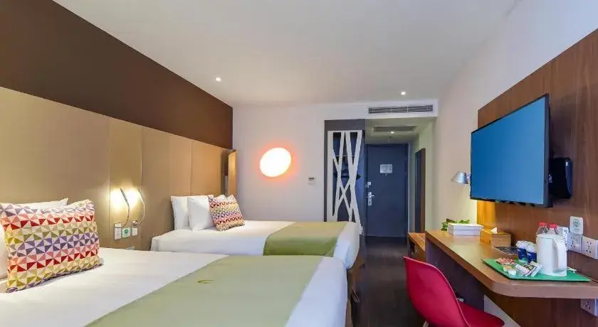 Bed in Campanile Hotel Suzhou Dushu Lake Tongyuan Road South Metro Station Bed in Campanile Hotel Suzhou Dushu Lake Tongyuan Road South Metro Station