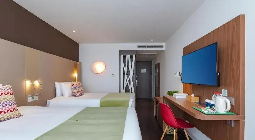 Bed in Campanile Hotel Suzhou Dushu Lake Tongyuan Road South Metro Station Bed in Campanile Hotel Suzhou Dushu Lake Tongyuan Road South Metro Station