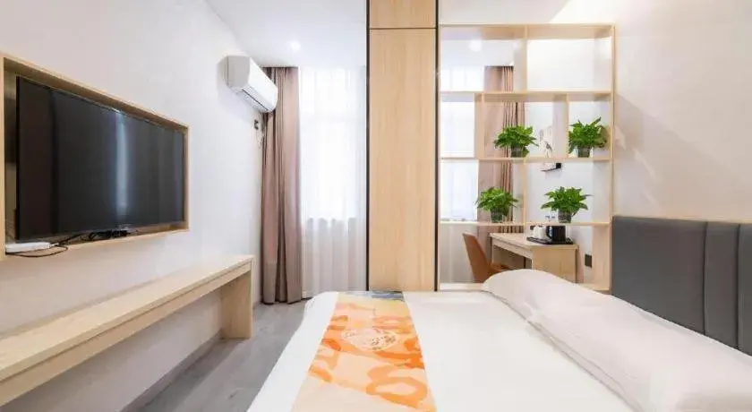 Bed in Shell Hotel Wuxi Huishan District Chang'an Town Bed in Shell Hotel Wuxi Huishan District Chang'an Town