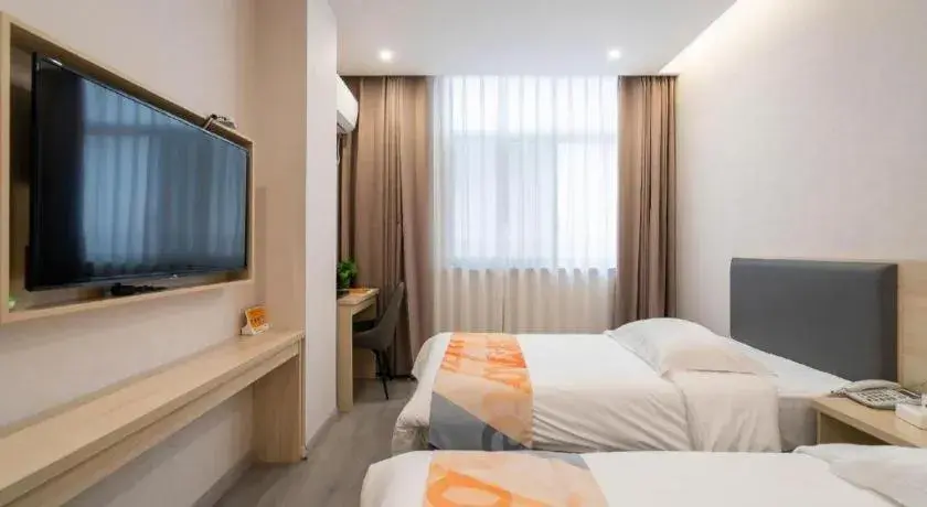 Bed in Shell Hotel Wuxi Huishan District Chang'an Town Bed in Shell Hotel Wuxi Huishan District Chang'an Town