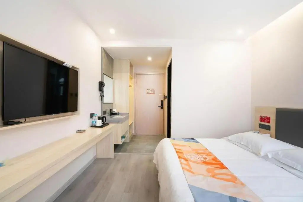 Bed in Shell Hotel Wuxi Huishan District Chang'an Town Bed in Shell Hotel Wuxi Huishan District Chang'an Town