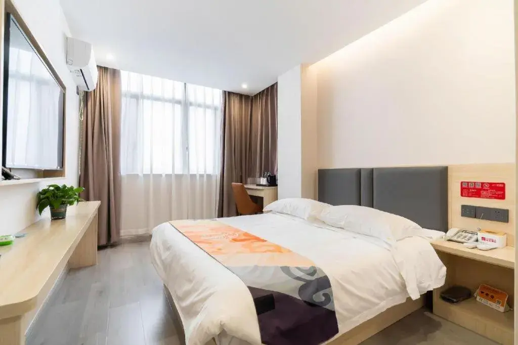 Bed in Shell Hotel Wuxi Huishan District Chang'an Town Bed in Shell Hotel Wuxi Huishan District Chang'an Town