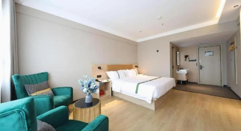 Bed in GreenTree Inn Express Dongying Lijin County Ginza Market