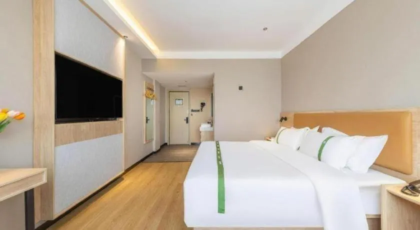 Bed in GreenTree Inn Express Dongying Lijin County Ginza Market