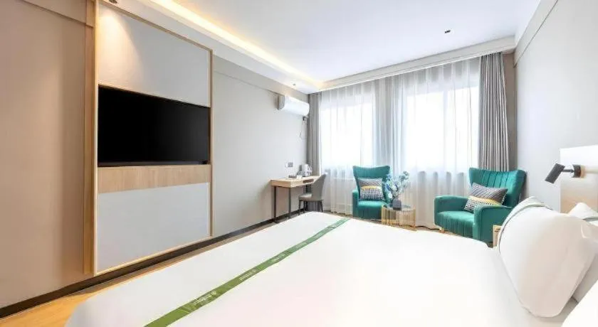 Bed in GreenTree Inn Express Dongying Lijin County Ginza Market