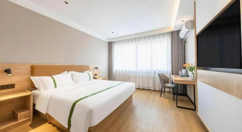 Bed in GreenTree Inn Express Dongying Lijin County Ginza Market