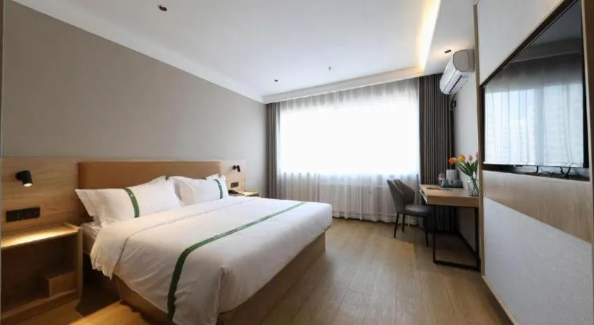 Bed in GreenTree Inn Express Dongying Lijin County Ginza Market
