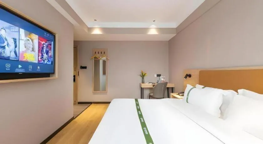 Bed in GreenTree Inn Express Dongying Lijin County Ginza Market