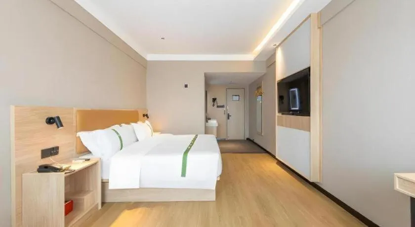 Bed in GreenTree Inn Express Dongying Lijin County Ginza Market