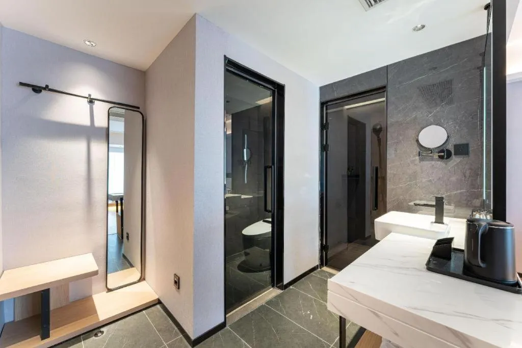 Bed in GreenTree Inn Jinan West Station Exhibition Center