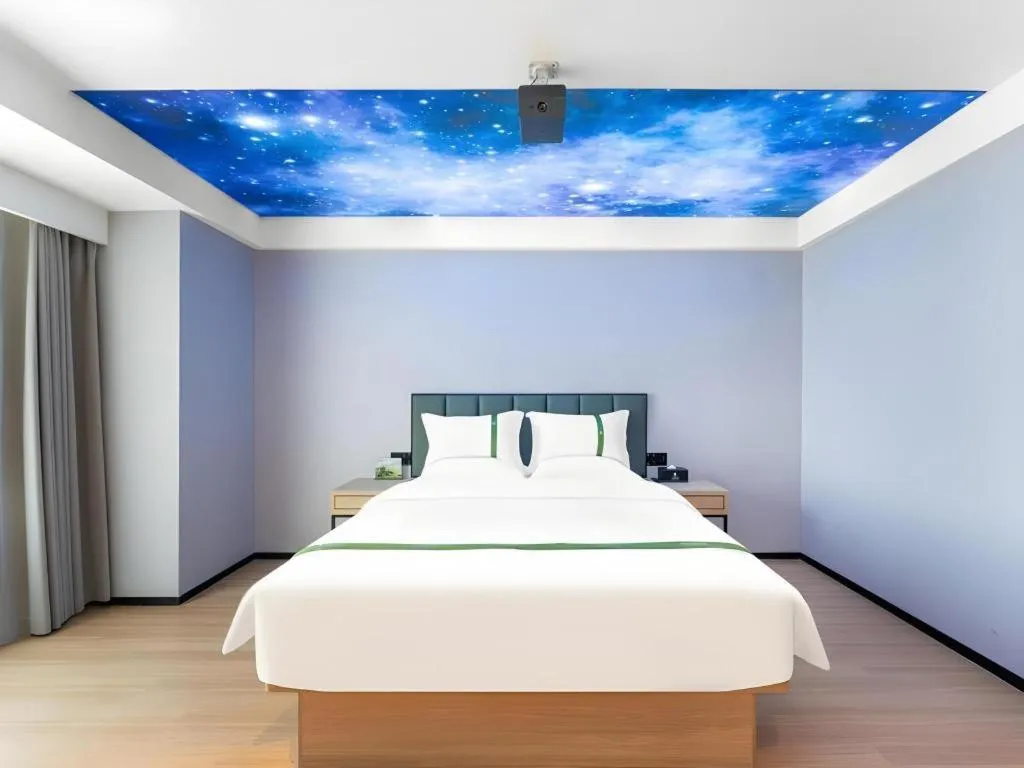 Bed in GreenTree Inn Jinan West Station Exhibition Center