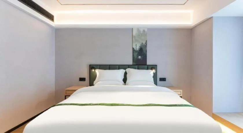 Bed in GreenTree Inn Jinan West Station Exhibition Center