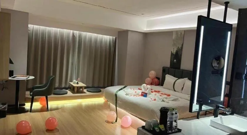 Bed in GreenTree Inn Jinan West Station Exhibition Center