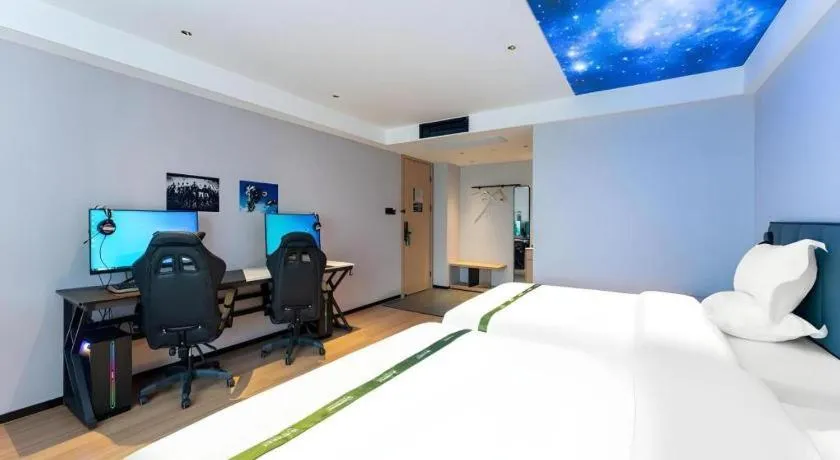 Bed in GreenTree Inn Jinan West Station Exhibition Center