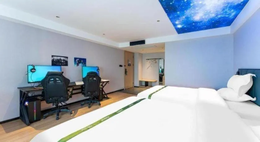 Bed in GreenTree Inn Jinan West Station Exhibition Center