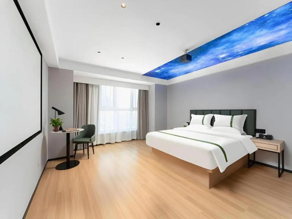 Bed in GreenTree Inn Jinan West Station Exhibition Center